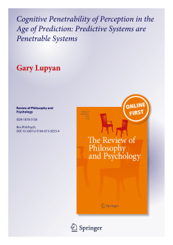 Cognitive Penetrability of Perception in the Age of