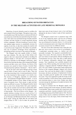 BREACHING OF WATER OBSTACLES IN THE MILITARY