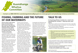 fishing, farming and the future of our waterways talk to us
