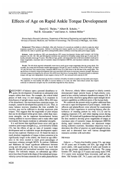 Effects of Age on Rapid Ankle Torque Development