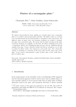 Flutter of a rectangular plate