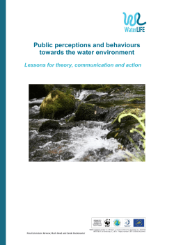 Public perceptions and behaviours towards the water environment