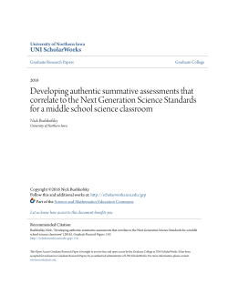 Developing authentic summative assessments that correlate to the