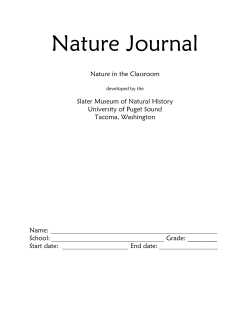 Nature Journal - University of Puget Sound