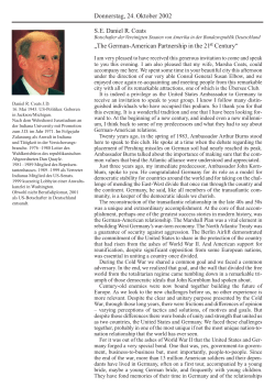 Donnerstag, 24. Oktober 2002 SE Daniel R. Coats