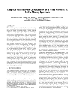 Adaptive Fastest Path Computation on a Road Network: A Traffic