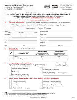 Individual RAP Renewal Form (2017)