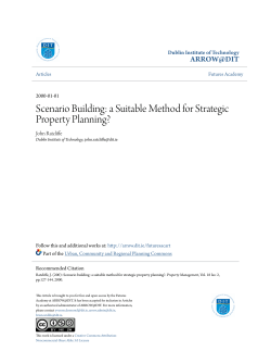 Scenario Building: a Suitable Method for Strategic Property Planning?