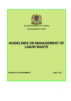 GUIDELINES ON MANAGEMENT OF LIQUID WASTE