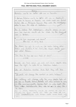 PAUL: WRITTEN ANALYTICAL ARGUMENT (ESSAY)