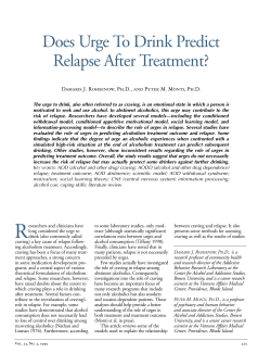Does Urge To Drink Predict Relapse After Treatment? - CE