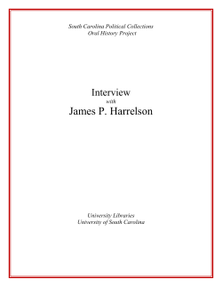 James P. Harrelson - University of South Carolina