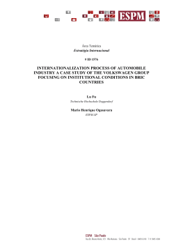 internationalization process of automobile industry a case