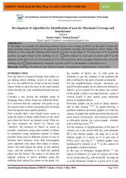 Development of Algorithm for Identification of area for Maximum