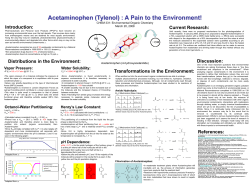 Acetaminophen (Tylenol) : A Pain to the Environment!