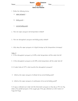 1. Define the following terms: a. vapor pressure &ndash; b. boiling point &ndash; c
