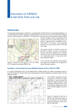 Examples of ARPEGE ensemble forecast use
