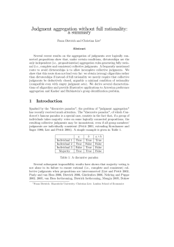 Judgment aggregation without full rationality: a