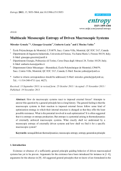 Multiscale Mesoscopic Entropy of Driven Macroscopic Systems