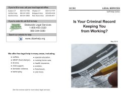 Is Your Criminal Record Keeping You from Working?
