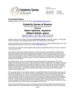 November 1, 2003 - Celebrity Series of Boston