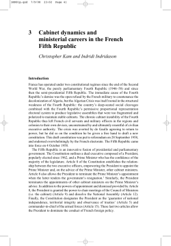 Cabinet Dynamics and Ministerial Careers in the French Fifth Republic