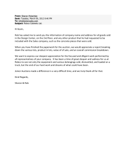 Hi Kevin, Rob has asked me to send you the