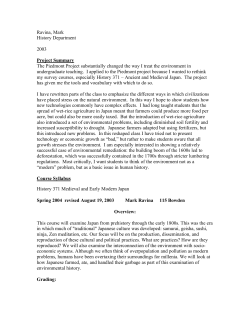 Ravina, Mark History Department 2003 Project Summary The