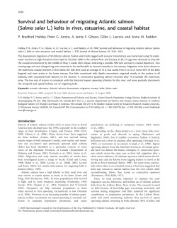 Survival and behaviour of migrating Atlantic salmon