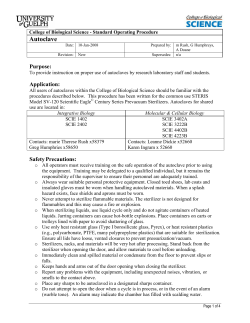 Autoclave - University of Guelph