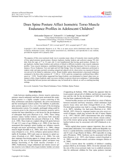 Does Spine Posture Affect Isometric Torso Muscle Endurance