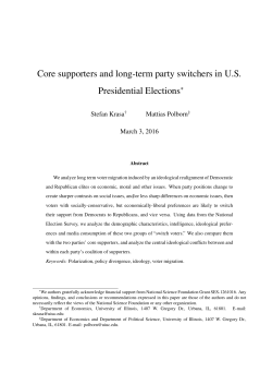 Core supporters and long-term party switchers in U.S. Presidential