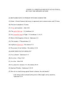 lesson 19: christians believe satan is real, but not the opposite of god
