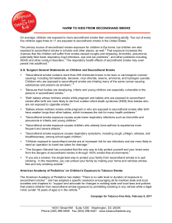 harm to kids from secondhand smoke - Campaign for Tobacco