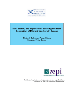 Soft, scarce and super skills: sourcing the next generation of migrant