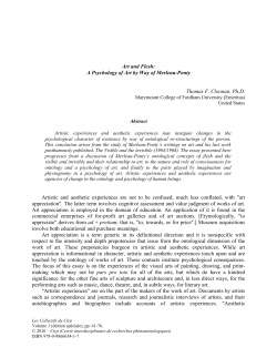 Art and Flesh: A Psychology of Art by Way of Merleau-Ponty