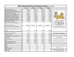 AV Equipment Rates