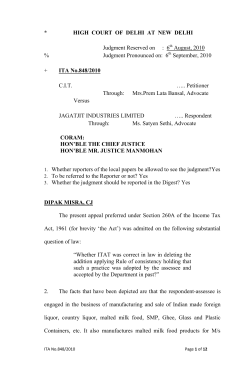 CIT vs. Jagatjit Industries Limited