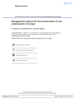 Management options for the conservation of rare arable plants in