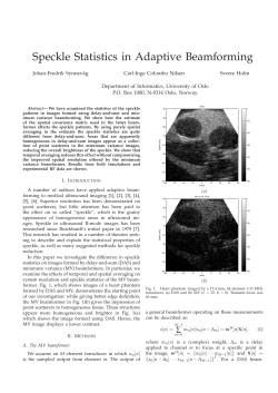 Speckle Statistics in Adaptive Beamforming