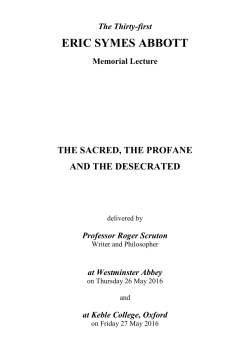 The Sacred, the Profane and the Desecrated