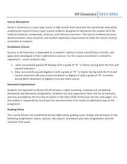 HP Chemistry - Servite High School