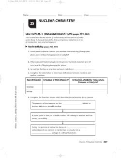 NUCLEAR CHEMISTRY