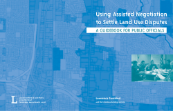 Using Assisted Negotiation to Settle Land Use Disputes