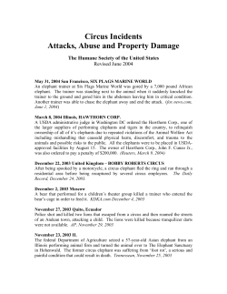 Circus Incidents Attacks, Abuse and Property Damage