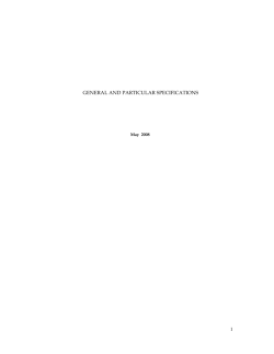 1 GENERAL AND PARTICULAR SPECIFICATIONS