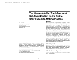 The Measurable Me: The Influence of Self