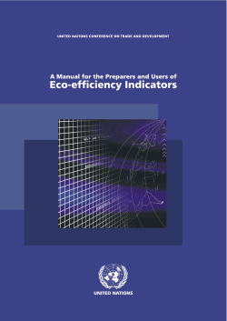 A Manual for the Preparers and Users of Eco-Efficiency