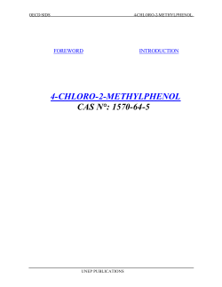 4-CHLORO-2-METHYLPHENOL CAS N°: 1570-64-5