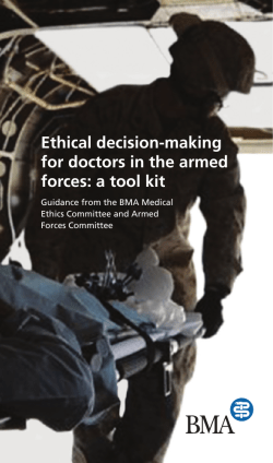 Ethical decision-making for doctors in the armed forces: a tool